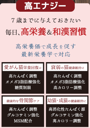 愛がん猫、骨関節の弱い愛猫のための特別療法食【高エナジー】～和漢-みらいのキャットフード-ドライタイプ-11-13-2025_03_45_PM